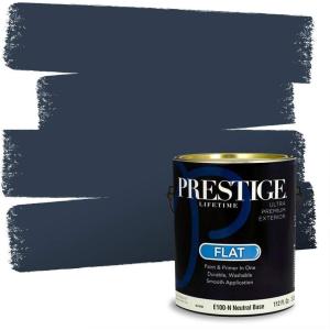 imagePRESTIGE Paints Exterior Paint and Primer In One 1Gallon Satin Comparable Match of Sherwin Williams AleutianSW6244PCM