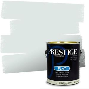 imagePRESTIGE Paints Exterior Paint and Primer In One 1Gallon Satin Comparable Match of Sherwin Williams AleutianSW6490PCM