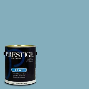 imagePRESTIGE Paints Exterior Paint and Primer In One 1Gallon Satin Comparable Match of Sherwin Williams AleutianSW6500PCM