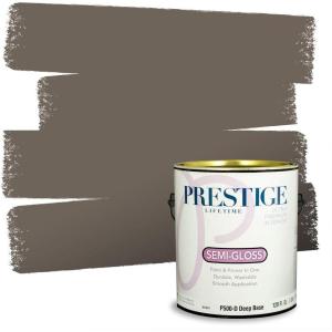 imagePRESTIGE Paints Exterior Paint and Primer In One 1Gallon Satin Comparable Match of Sherwin Williams Black MagicGriffin