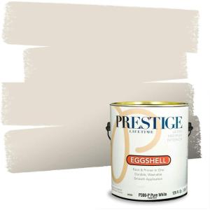 imagePRESTIGE Paints Exterior Paint and Primer In One 1Gallon Satin Comparable Match of Sherwin Williams Black MagicNatural Choice
