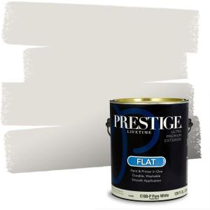 imagePRESTIGE Paints Exterior Paint and Primer In One 1Gallon Satin Comparable Match of Sherwin Williams Black MagicSW7014PCM