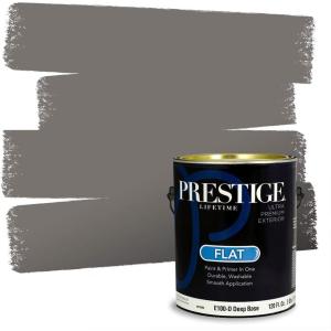 imagePRESTIGE Paints Exterior Paint and Primer In One 1Gallon Satin Comparable Match of Sherwin Williams Black MagicSW7019PCM