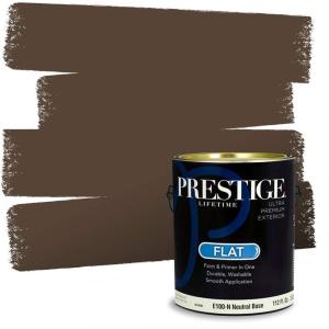 imagePRESTIGE Paints Exterior Paint and Primer In One 1Gallon Satin Comparable Match of Sherwin Williams Black MagicSW7041PCM