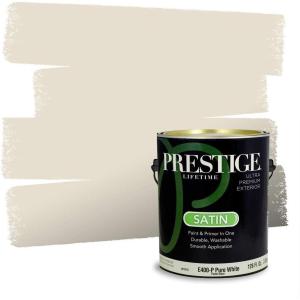 imagePRESTIGE Paints Exterior Paint and Primer In One 1Gallon Satin Comparable Match of Valspar Cream in my Coffee