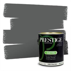 imagePRESTIGE Paints Exterior Paint and Primer In One 1Gallon Satin Comparable Match of Valspar Muted Ebony