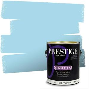 imagePRESTIGE Paints Exterior Paint and Primer In One 1Gallon SemiGloss Comparable Match of Sherwin Williams BiscayBlue Click