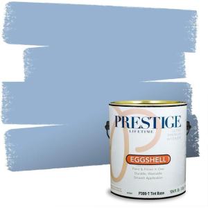 imagePRESTIGE Paints Exterior Paint and Primer In One 1Gallon SemiGloss Comparable Match of Sherwin Williams BiscayCelestial