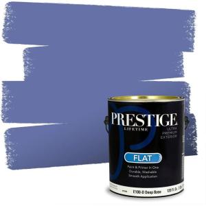 imagePRESTIGE Paints Exterior Paint and Primer In One 1Gallon SemiGloss Comparable Match of Sherwin Williams BiscayGentian