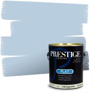 imagePRESTIGE Paints Exterior Paint and Primer In One 1Gallon SemiGloss Comparable Match of Sherwin Williams BiscaySW6807PCM