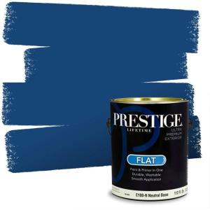 imagePRESTIGE Paints Exterior Paint and Primer In One 1Gallon SemiGloss Comparable Match of Sherwin Williams BiscaySW6811PCM