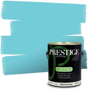 imagePRESTIGE Paints Exterior Paint and Primer In One 1Gallon SemiGloss Comparable Match of Sherwin Williams BiscaySW6949PCM