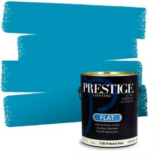 imagePRESTIGE Paints Exterior Paint and Primer In One 1Gallon SemiGloss Comparable Match of Sherwin Williams BiscaySW6955PCM