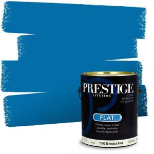 imagePRESTIGE Paints Exterior Paint and Primer In One 1Gallon SemiGloss Comparable Match of Sherwin Williams BiscaySW6959PCM