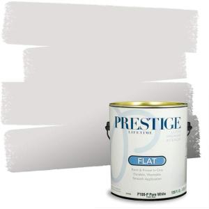 imagePRESTIGE Paints Exterior Paint and Primer In One 1Gallon SemiGloss Comparable Match of Sherwin Williams Pure WhiteSW6000PCM