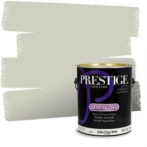 imagePRESTIGE Paints Exterior Paint and Primer In One 1Gallon SemiGloss Comparable Match of Valspar Bay Sands