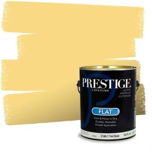 imagePRESTIGE Paints Exterior Paint and Primer In One 1Gallon SemiGloss Comparable Match of Valspar Brushed AlmondAlmond Glaze