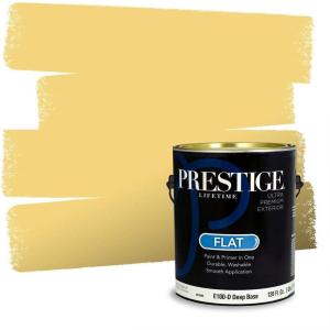 imagePRESTIGE Paints Exterior Paint and Primer In One 1Gallon SemiGloss Comparable Match of Valspar Brushed AlmondAmber Pearl