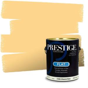 imagePRESTIGE Paints Exterior Paint and Primer In One 1Gallon SemiGloss Comparable Match of Valspar Brushed AlmondButterscotch Cream