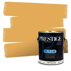 imagePRESTIGE Paints Exterior Paint and Primer In One 1Gallon SemiGloss Comparable Match of Valspar Brushed AlmondCaramel Honey