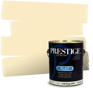 imagePRESTIGE Paints Exterior Paint and Primer In One 1Gallon SemiGloss Comparable Match of Valspar Brushed AlmondChampagne Dance