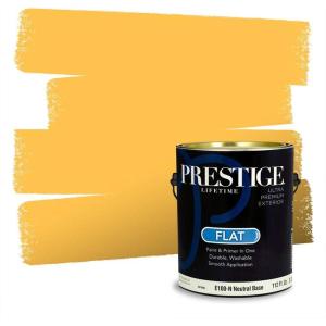 imagePRESTIGE Paints Exterior Paint and Primer In One 1Gallon SemiGloss Comparable Match of Valspar Brushed AlmondChickadee