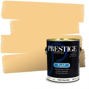 imagePRESTIGE Paints Exterior Paint and Primer In One 1Gallon SemiGloss Comparable Match of Valspar Brushed AlmondCroissant