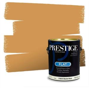 imagePRESTIGE Paints Exterior Paint and Primer In One 1Gallon SemiGloss Comparable Match of Valspar Brushed AlmondLa Fonda Ortiz Gold