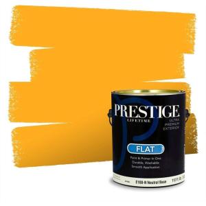 imagePRESTIGE Paints Exterior Paint and Primer In One 1Gallon SemiGloss Comparable Match of Valspar Brushed AlmondMorning Sunrise