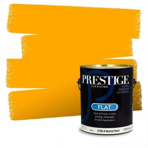 imagePRESTIGE Paints Exterior Paint and Primer In One 1Gallon SemiGloss Comparable Match of Valspar Brushed AlmondOrange Glow