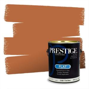 imagePRESTIGE Paints Exterior Paint and Primer In One 1Gallon SemiGloss Comparable Match of Valspar Brushed AlmondPumpkin Squash