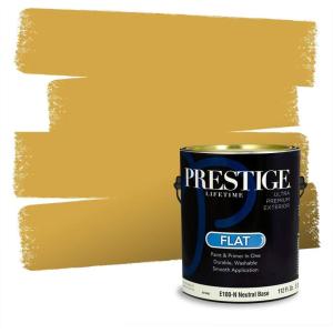 imagePRESTIGE Paints Exterior Paint and Primer In One 1Gallon SemiGloss Comparable Match of Valspar Brushed AlmondRoman Ornament