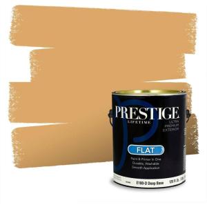 imagePRESTIGE Paints Exterior Paint and Primer In One 1Gallon SemiGloss Comparable Match of Valspar Brushed AlmondSafari Sun