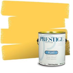 imagePRESTIGE Paints Exterior Paint and Primer In One 1Gallon SemiGloss Comparable Match of Valspar Brushed Almondgolden Promise
