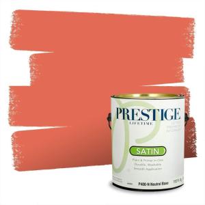 imagePRESTIGE Paints Interior House Paint and Primer In One 1Gallon Flat Comparable Match of Valspar Crme BruleeAutumn Enchantment