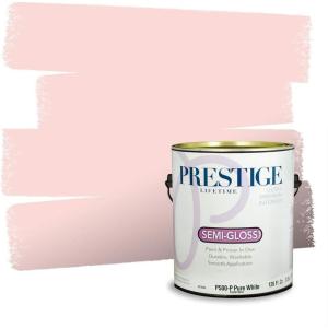 imagePRESTIGE Paints Interior House Paint and Primer In One 1Gallon Flat Comparable Match of Valspar Crme BruleeBaby Blush