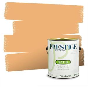 imagePRESTIGE Paints Interior House Paint and Primer In One 1Gallon Flat Comparable Match of Valspar Crme BruleeButtered Hazelnut