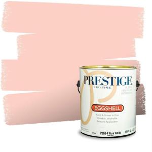 imagePRESTIGE Paints Interior House Paint and Primer In One 1Gallon Flat Comparable Match of Valspar Crme BruleeCoral Mist