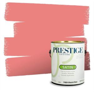 imagePRESTIGE Paints Interior House Paint and Primer In One 1Gallon Flat Comparable Match of Valspar Crme BruleeSweet Melon