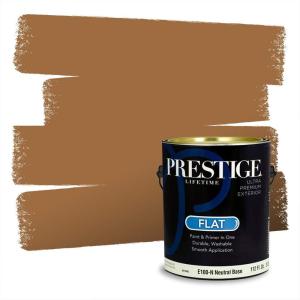 imagePRESTIGE Paints Interior House Paint and Primer In One 1Gallon Flat Comparable Match of Valspar Crme BruleeVS111Autumn Surprise