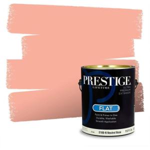 imagePRESTIGE Paints Interior House Paint and Primer In One 1Gallon Flat Comparable Match of Valspar Crme BruleeVS17Simply Coral