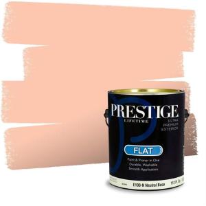 imagePRESTIGE Paints Interior House Paint and Primer In One 1Gallon Flat Comparable Match of Valspar Crme BruleeVS29Tropical Breeze