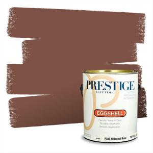 imagePRESTIGE Paints Interior Paint and Primer In One 1Gallon Eggshell Comparable Match of Valspar Cowboy Suede