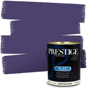 imagePRESTIGE Paints Interior Paint and Primer In One 1Gallon Flat Comparable Match of Sherwin Williams Cloud NineIzmir Purple