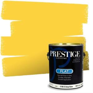 imagePRESTIGE Paints Interior Paint and Primer In One 1Gallon Flat Comparable Match of Sherwin Williams Confident YellowDaisy