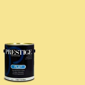 imagePRESTIGE Paints Interior Paint and Primer In One 1Gallon Flat Comparable Match of Sherwin Williams Confident YellowFun Yellow