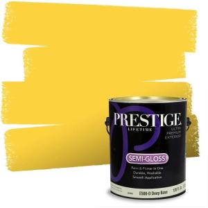 imagePRESTIGE Paints Interior Paint and Primer In One 1Gallon Flat Comparable Match of Sherwin Williams Confident YellowSW6910PCM