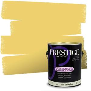 imagePRESTIGE Paints Interior Paint and Primer In One 1Gallon Flat Comparable Match of Sherwin Williams Confident YellowSW6913PCM