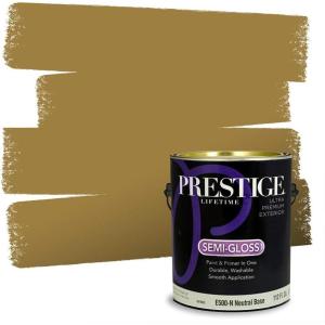 imagePRESTIGE Paints Interior Paint and Primer In One 1Gallon Flat Comparable Match of Sherwin Williams Fervent BrassSW6404PCM