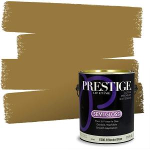 imagePRESTIGE Paints Interior Paint and Primer In One 1Gallon Flat Comparable Match of Sherwin Williams Fervent BrassSW6405PCM